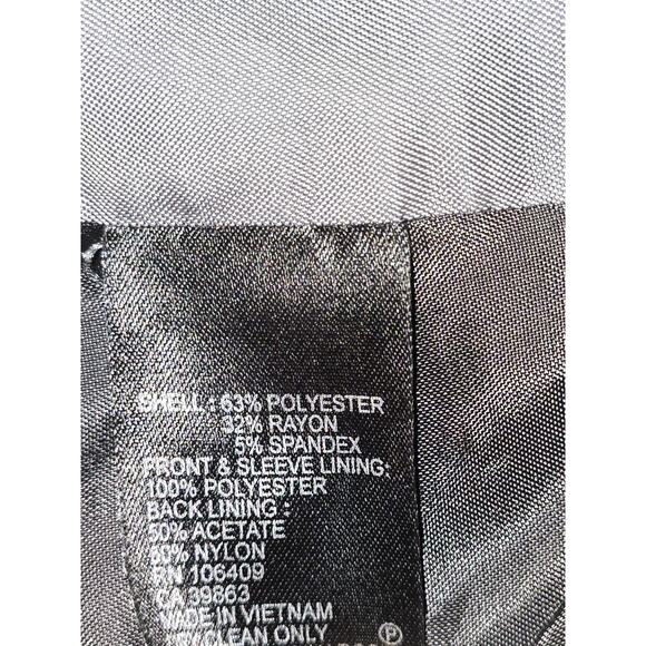 Tahari Arthur Levine Pinstripe 2 Button Blazer Womens Size 16 Black Lined EUC - Picture 5 of 8